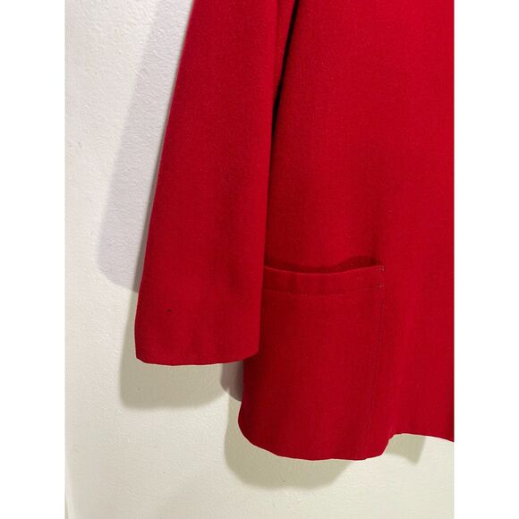 Stephen douglas LTD wool jacket VTG blazer USA made classic holiday red women 10 - Picture 4 of 8